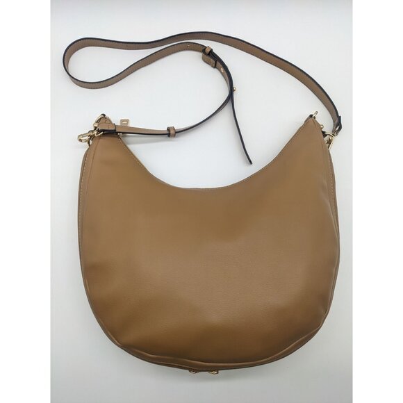 INC Kolleene faux-leather expandable women's Large hobo crossbody bag-CAMEL/TAN - Picture 9 of 13